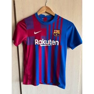 Nike Dri Fit FC Barcelona Jersey Youth Sz Large Blue FCB Messi CV8222-428